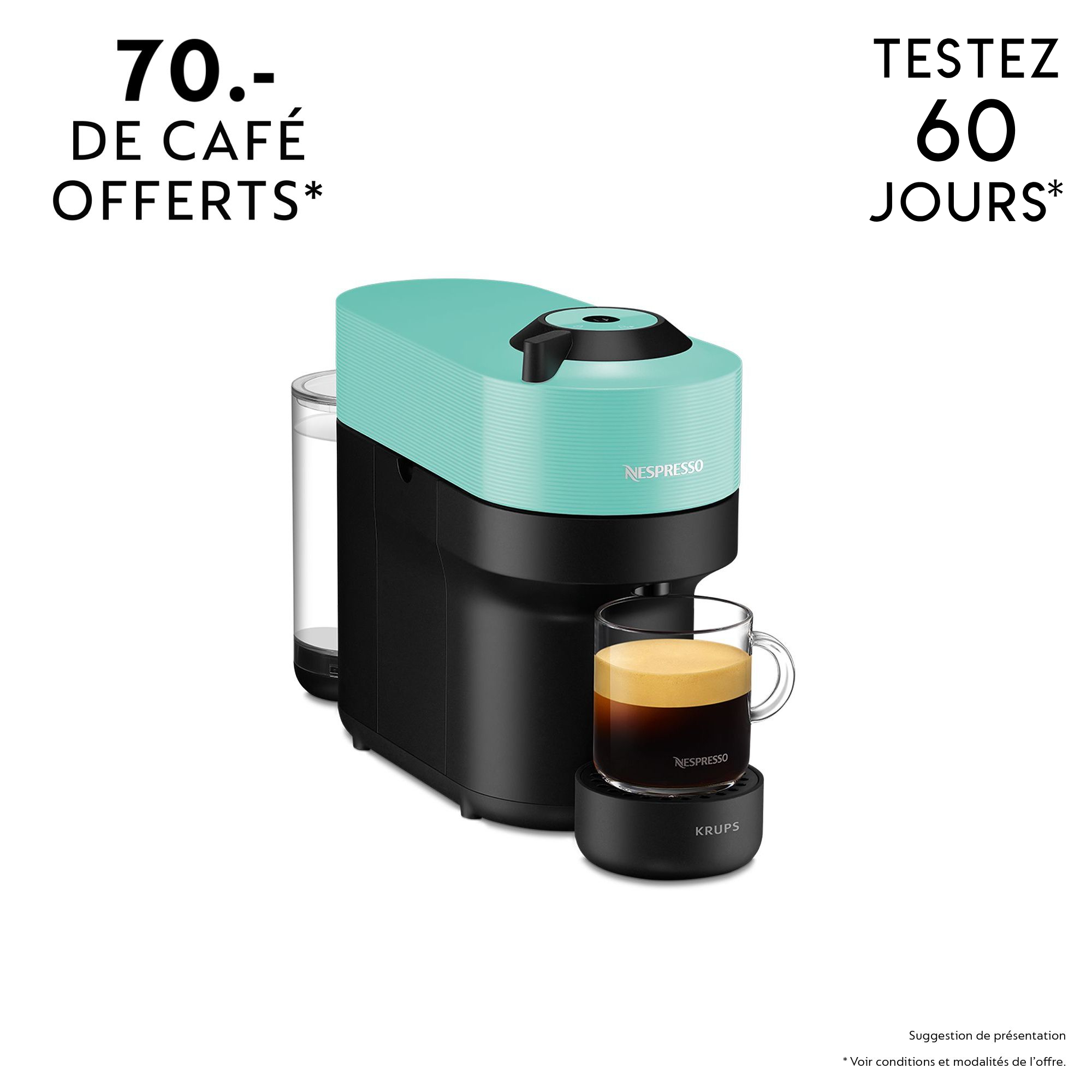 Nespresso Vertuo Pop Aqua Mint XN9204CH